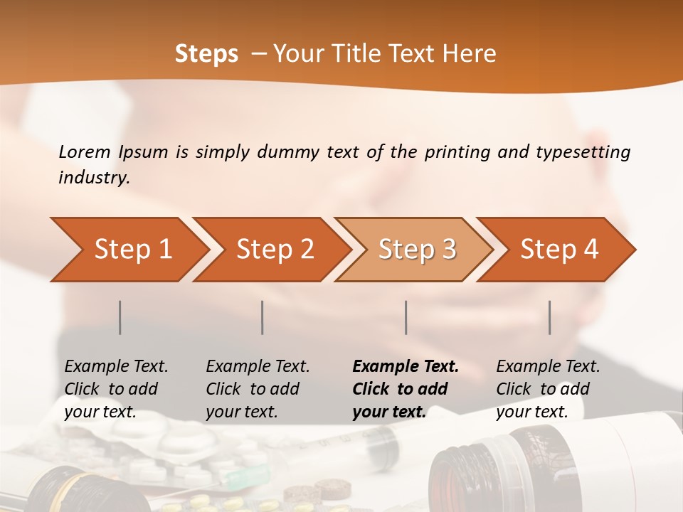 Yellow And Red Pills Spilling From Bottles And Blisters In Front Of Pregnant Woman, Shallow Dof PowerPoint Template