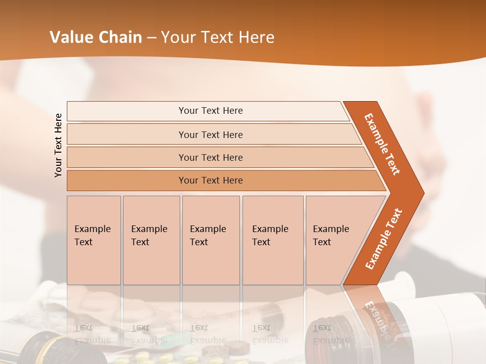 Yellow And Red Pills Spilling From Bottles And Blisters In Front Of Pregnant Woman, Shallow Dof PowerPoint Template