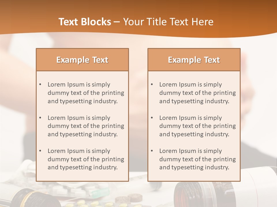 Yellow And Red Pills Spilling From Bottles And Blisters In Front Of Pregnant Woman, Shallow Dof PowerPoint Template