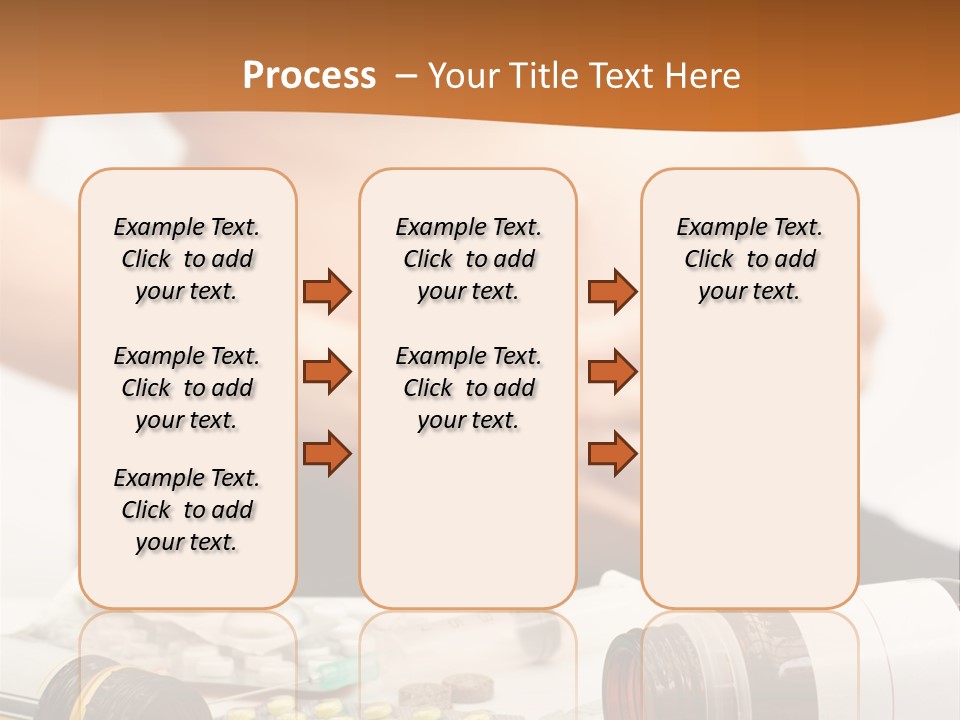 Yellow And Red Pills Spilling From Bottles And Blisters In Front Of Pregnant Woman, Shallow Dof PowerPoint Template