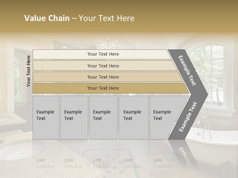 Master Bath With Old Fashioned Tub PowerPoint Template
