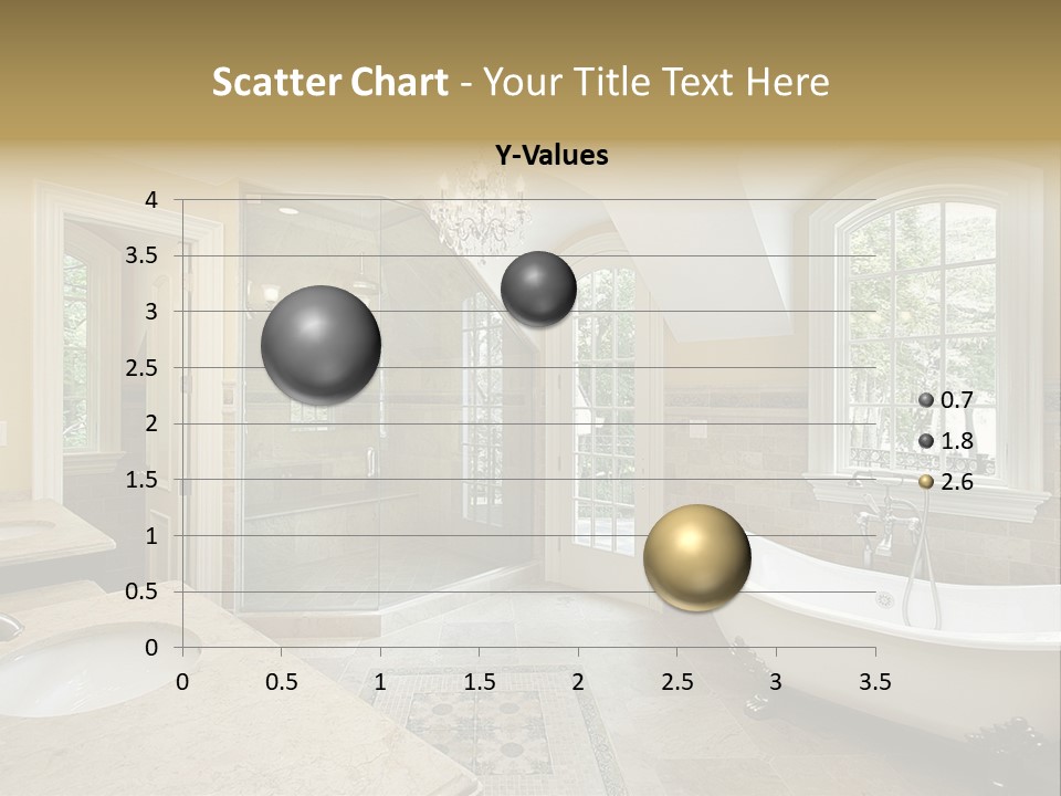 Master Bath With Old Fashioned Tub PowerPoint Template