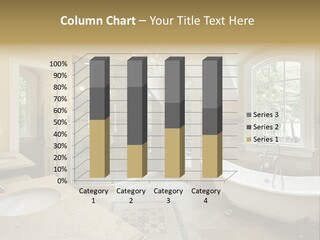 Master Bath With Old Fashioned Tub PowerPoint Template