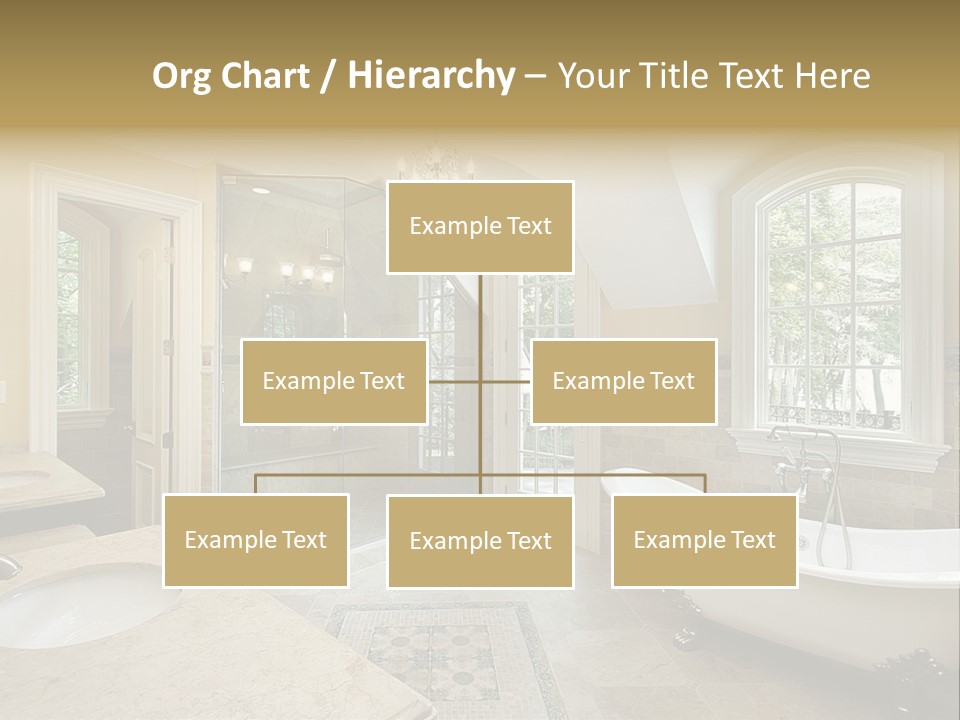 Master Bath With Old Fashioned Tub PowerPoint Template