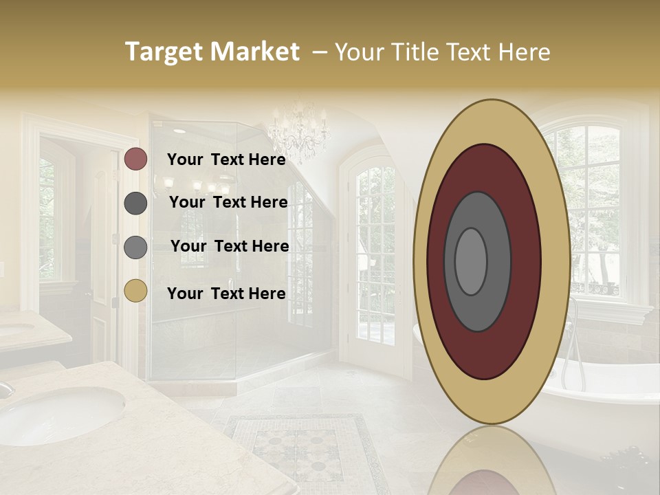 Master Bath With Old Fashioned Tub PowerPoint Template