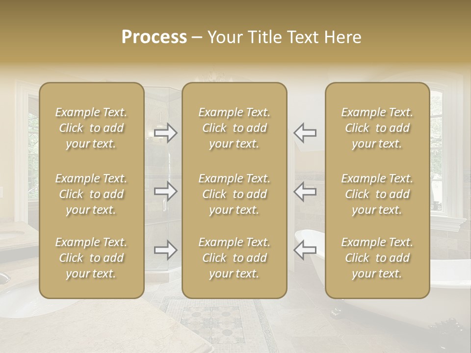 Master Bath With Old Fashioned Tub PowerPoint Template