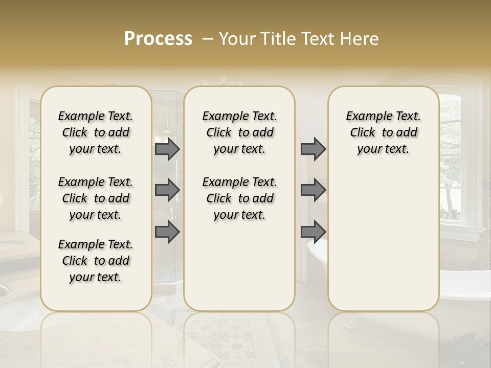 Master Bath With Old Fashioned Tub PowerPoint Template