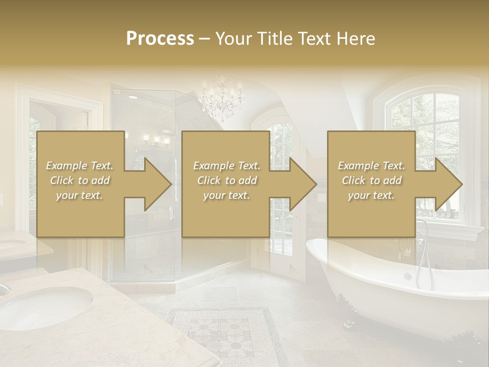 Master Bath With Old Fashioned Tub PowerPoint Template