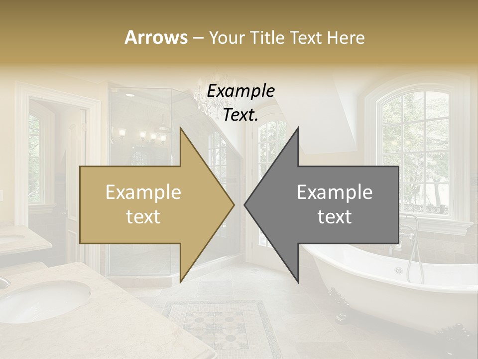 Master Bath With Old Fashioned Tub PowerPoint Template