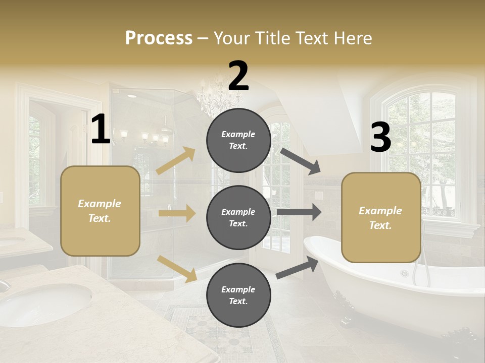 Master Bath With Old Fashioned Tub PowerPoint Template