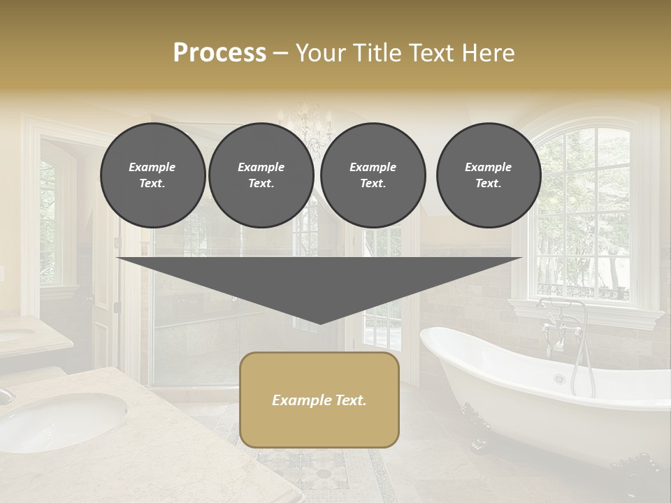 Master Bath With Old Fashioned Tub PowerPoint Template