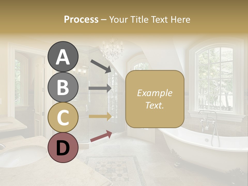Master Bath With Old Fashioned Tub PowerPoint Template