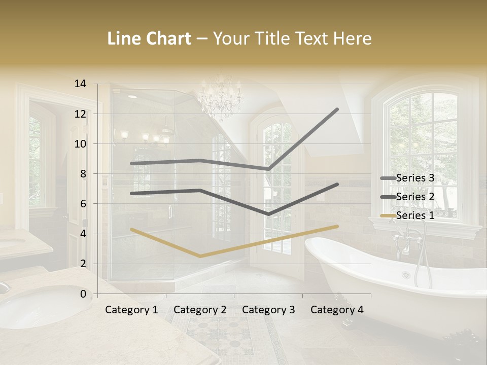 Master Bath With Old Fashioned Tub PowerPoint Template