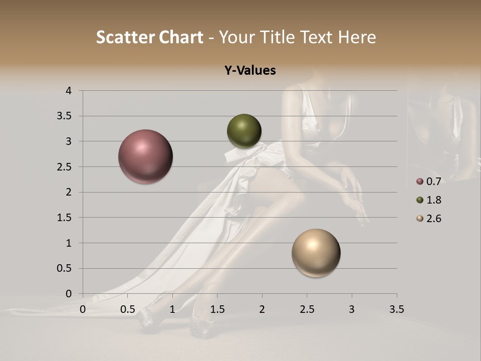 Sitting Beautiful Woman Beside Mirror PowerPoint Template