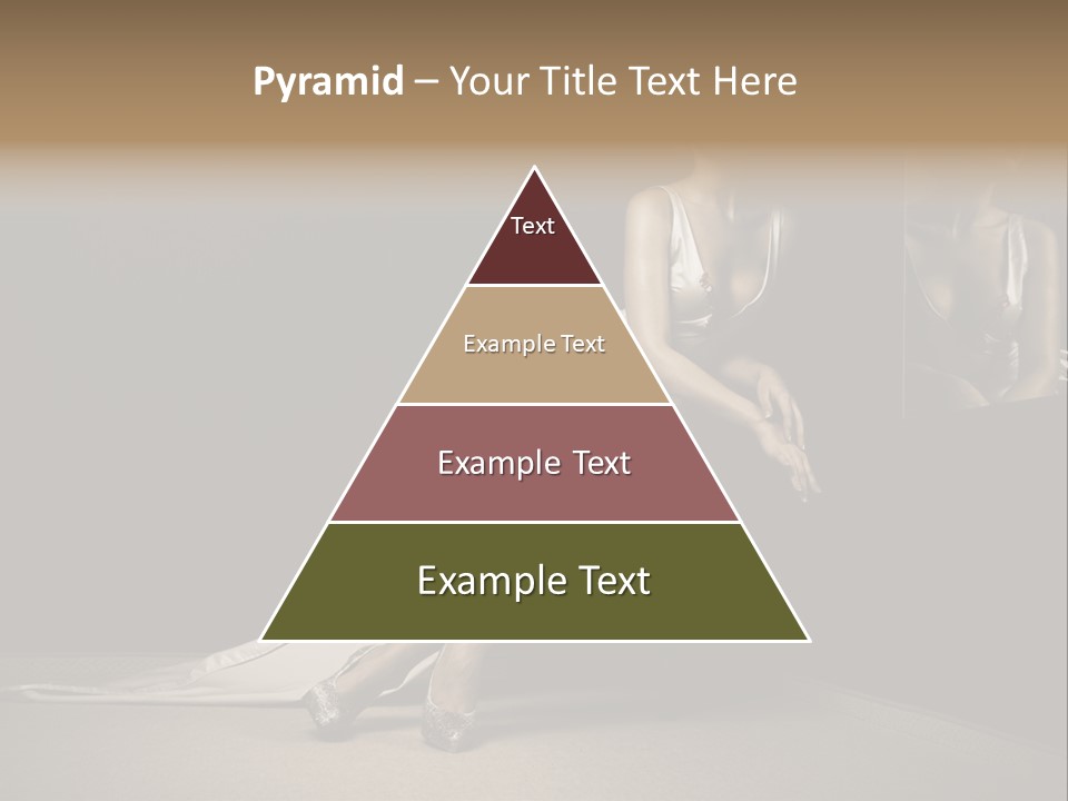 Sitting Beautiful Woman Beside Mirror PowerPoint Template