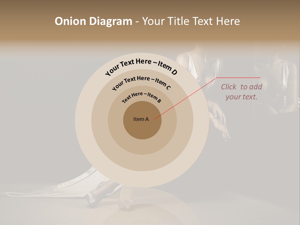 Sitting Beautiful Woman Beside Mirror PowerPoint Template