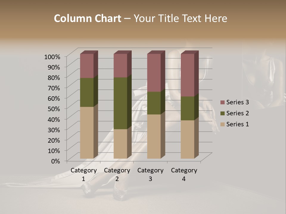 Sitting Beautiful Woman Beside Mirror PowerPoint Template