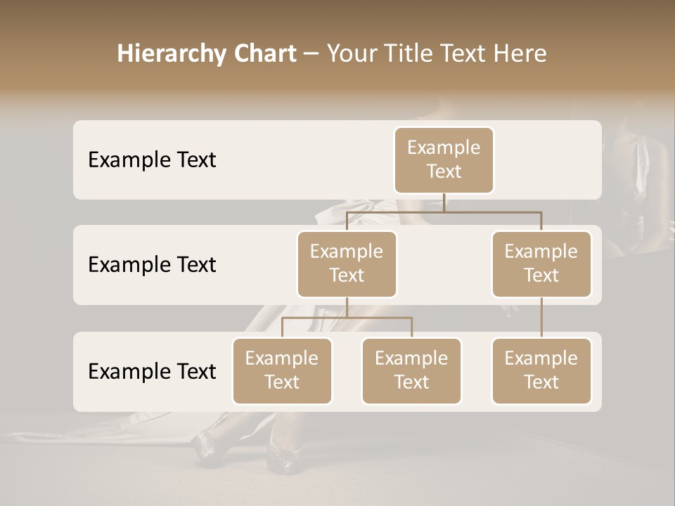 Sitting Beautiful Woman Beside Mirror PowerPoint Template