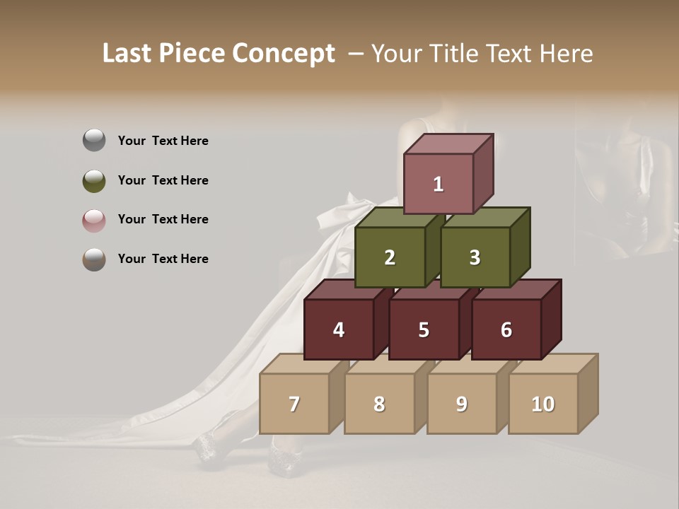 Sitting Beautiful Woman Beside Mirror PowerPoint Template