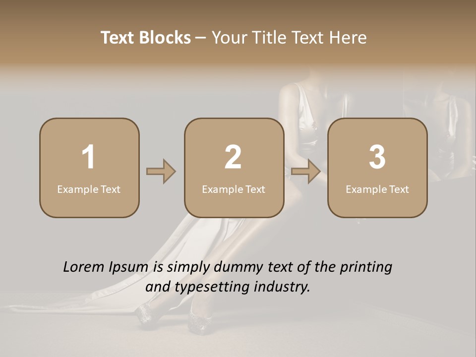 Sitting Beautiful Woman Beside Mirror PowerPoint Template