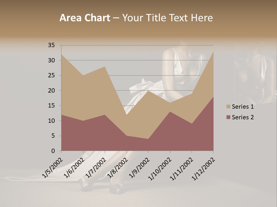Sitting Beautiful Woman Beside Mirror PowerPoint Template