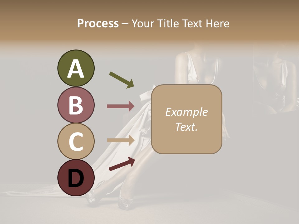 Sitting Beautiful Woman Beside Mirror PowerPoint Template