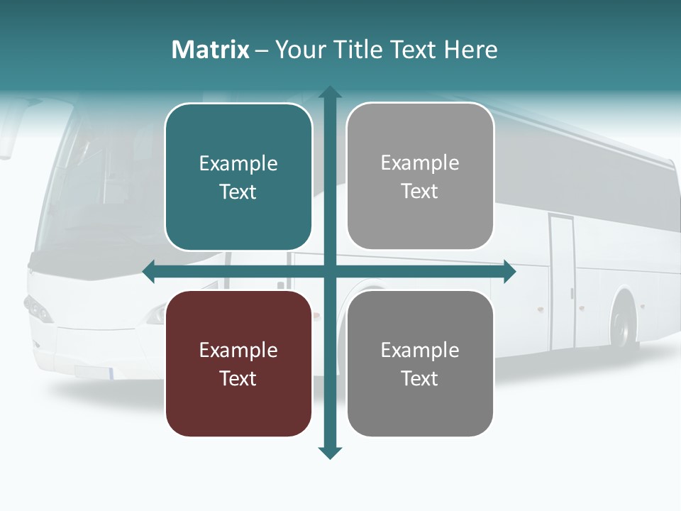 A Big Tour Bus Isolated On White PowerPoint Template