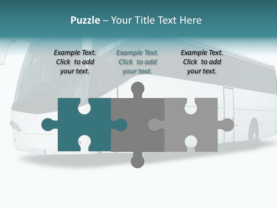 A Big Tour Bus Isolated On White PowerPoint Template