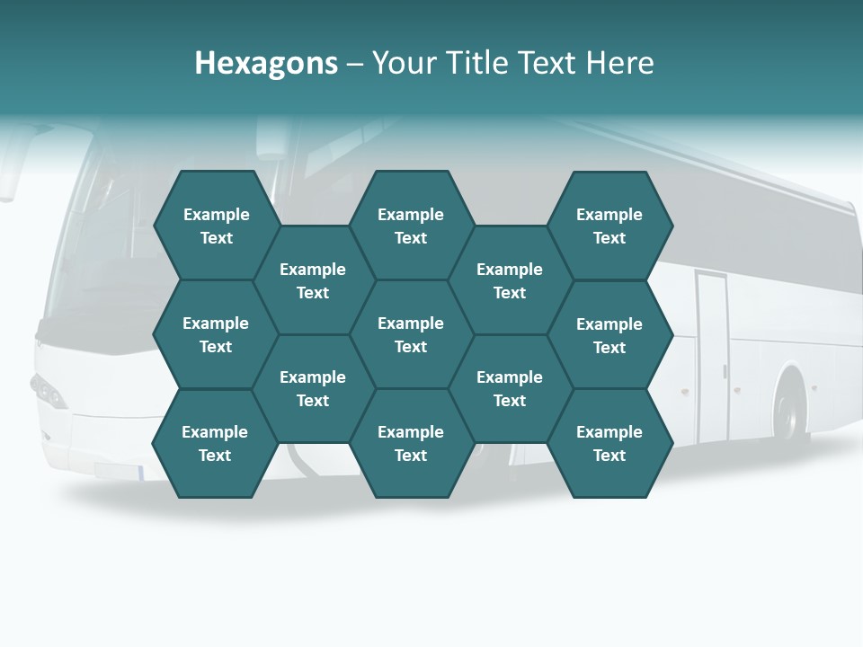 A Big Tour Bus Isolated On White PowerPoint Template