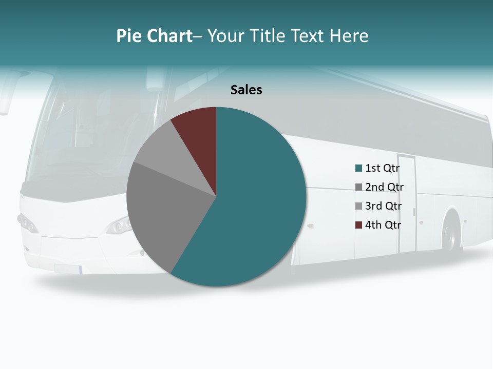 A Big Tour Bus Isolated On White PowerPoint Template