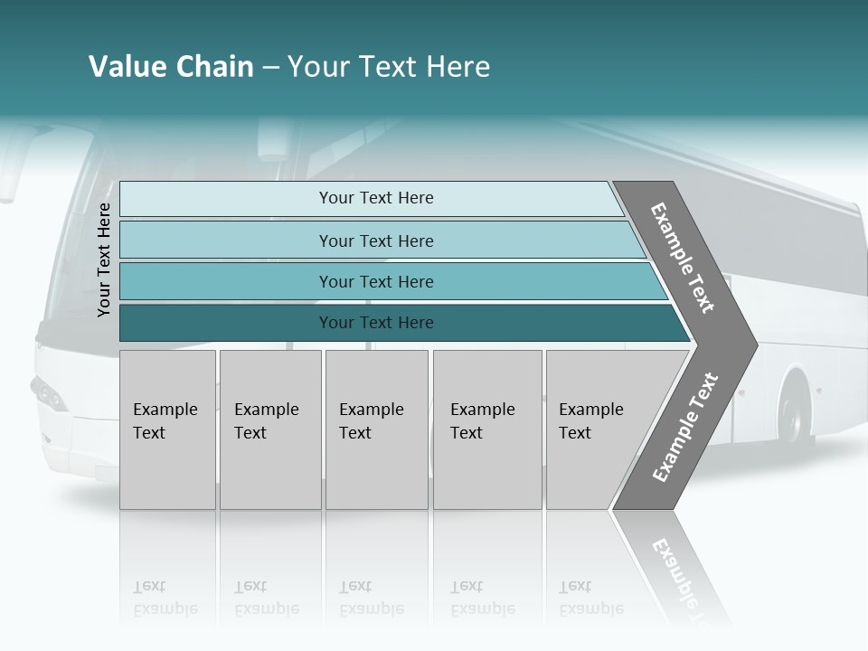 A Big Tour Bus Isolated On White PowerPoint Template