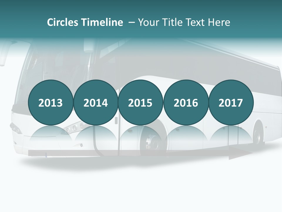 A Big Tour Bus Isolated On White PowerPoint Template