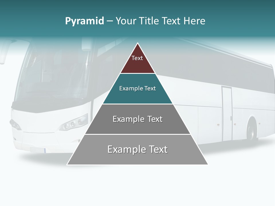 A Big Tour Bus Isolated On White PowerPoint Template