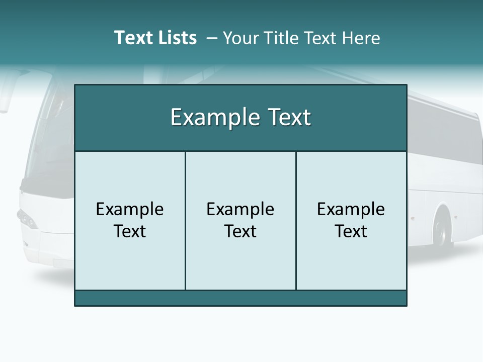 A Big Tour Bus Isolated On White PowerPoint Template