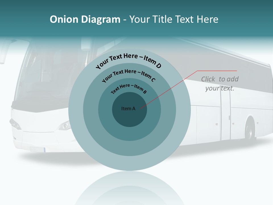 A Big Tour Bus Isolated On White PowerPoint Template