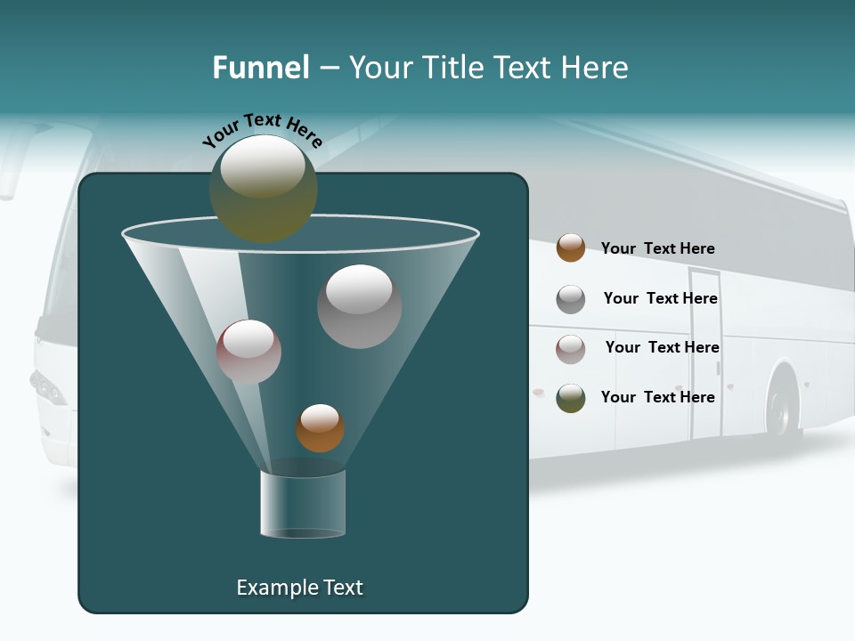 A Big Tour Bus Isolated On White PowerPoint Template