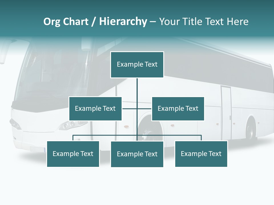 A Big Tour Bus Isolated On White PowerPoint Template