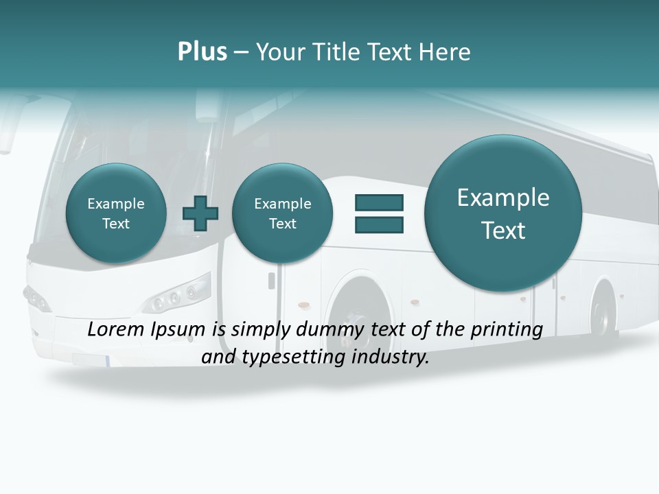 A Big Tour Bus Isolated On White PowerPoint Template