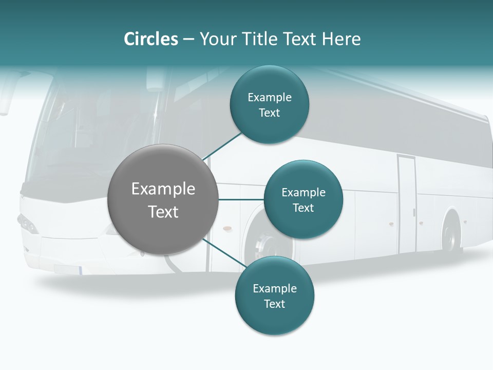 A Big Tour Bus Isolated On White PowerPoint Template