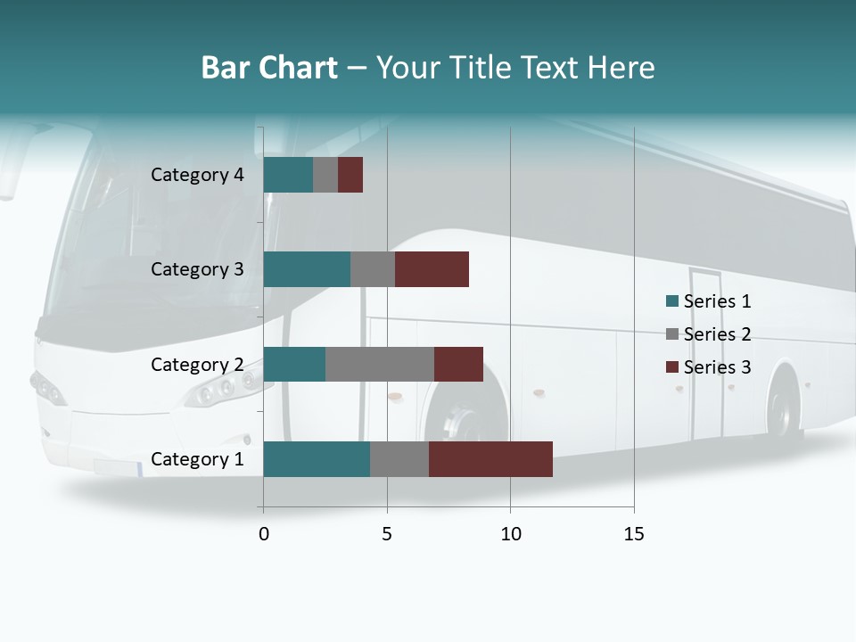 A Big Tour Bus Isolated On White PowerPoint Template