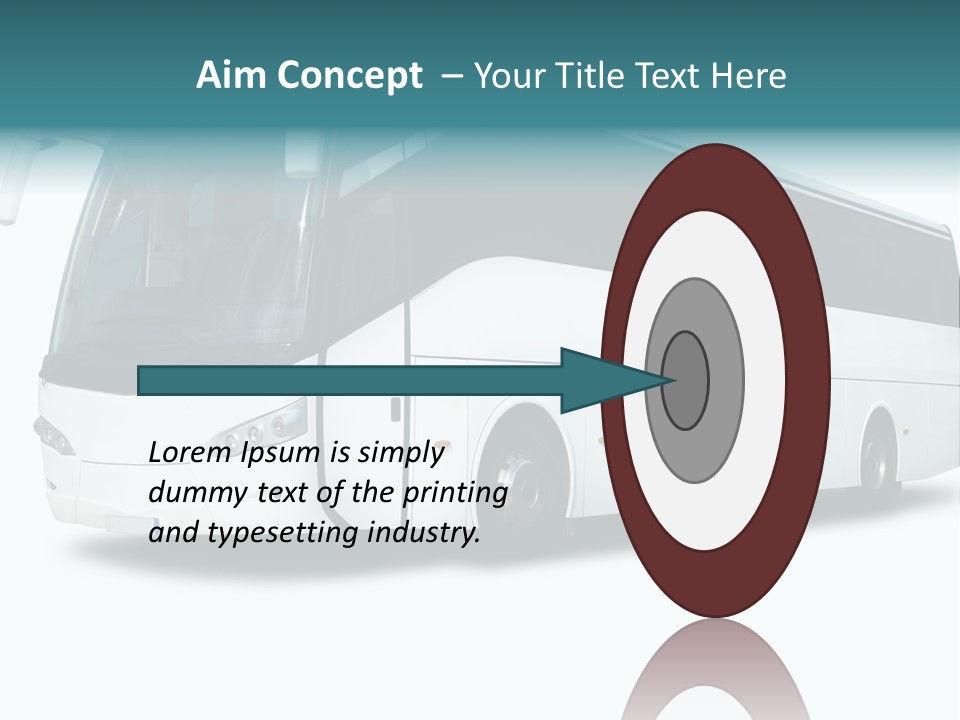 A Big Tour Bus Isolated On White PowerPoint Template