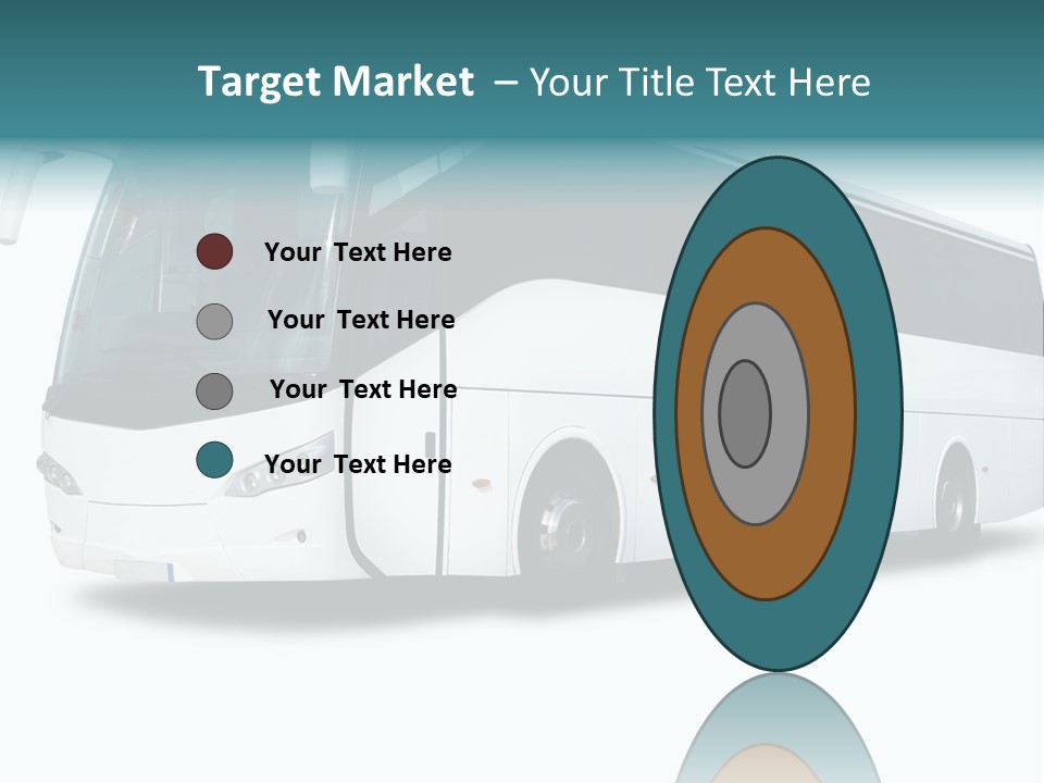 A Big Tour Bus Isolated On White PowerPoint Template