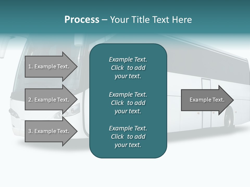 A Big Tour Bus Isolated On White PowerPoint Template