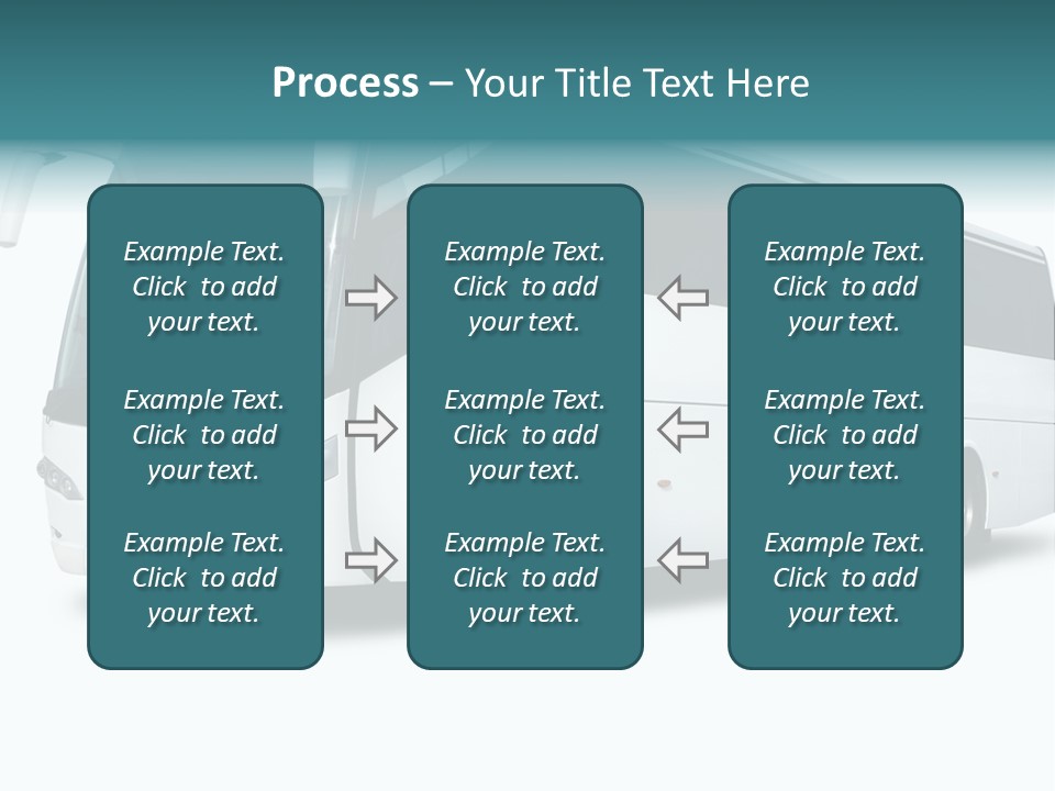 A Big Tour Bus Isolated On White PowerPoint Template