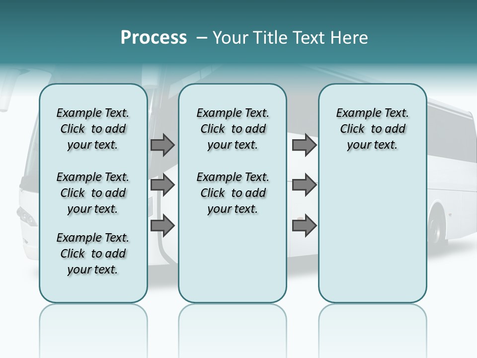 A Big Tour Bus Isolated On White PowerPoint Template