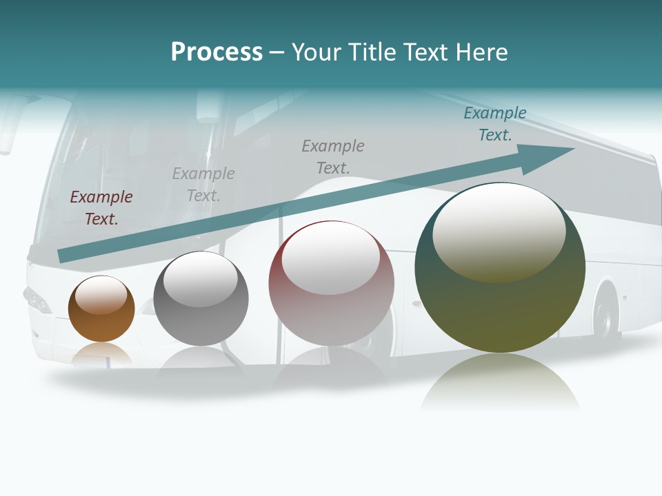 A Big Tour Bus Isolated On White PowerPoint Template