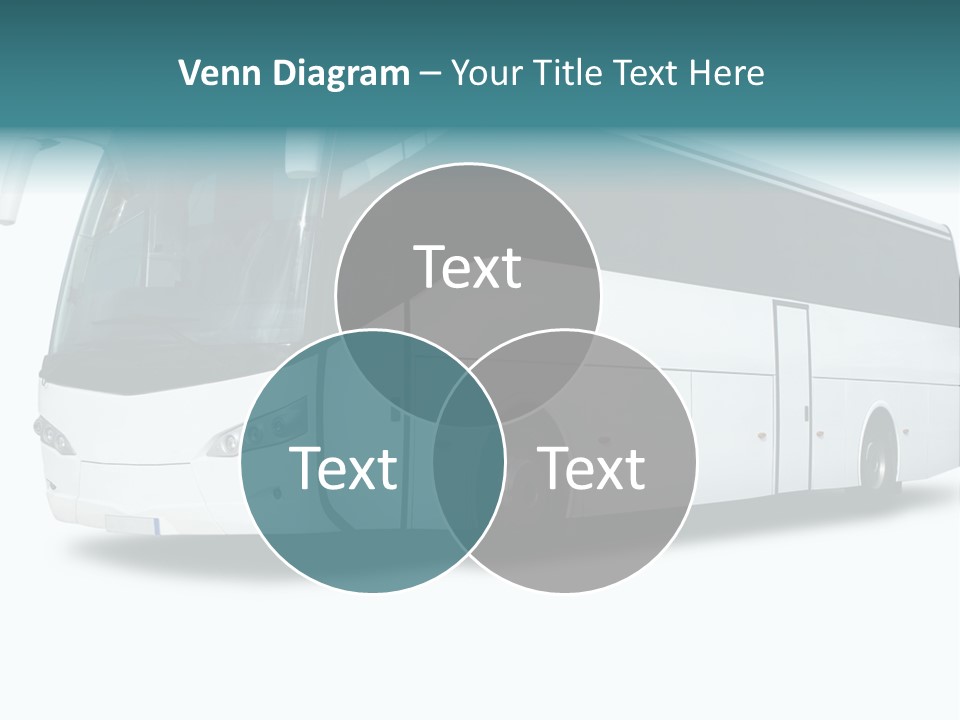 A Big Tour Bus Isolated On White PowerPoint Template