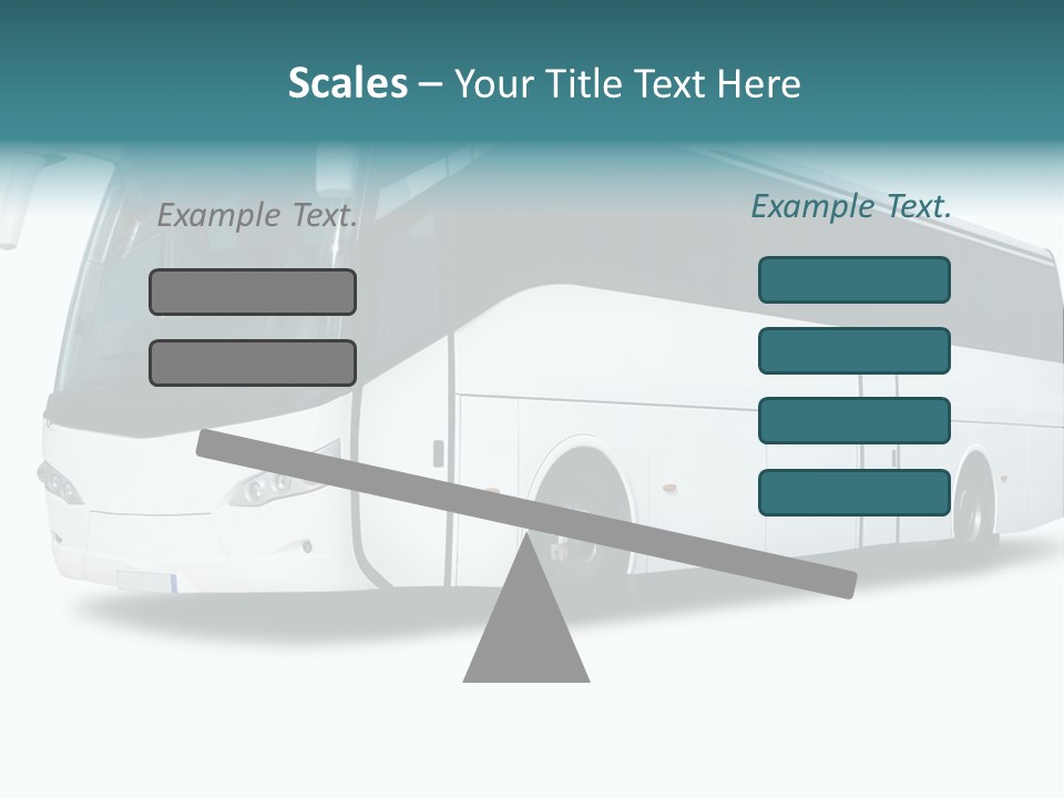 A Big Tour Bus Isolated On White PowerPoint Template