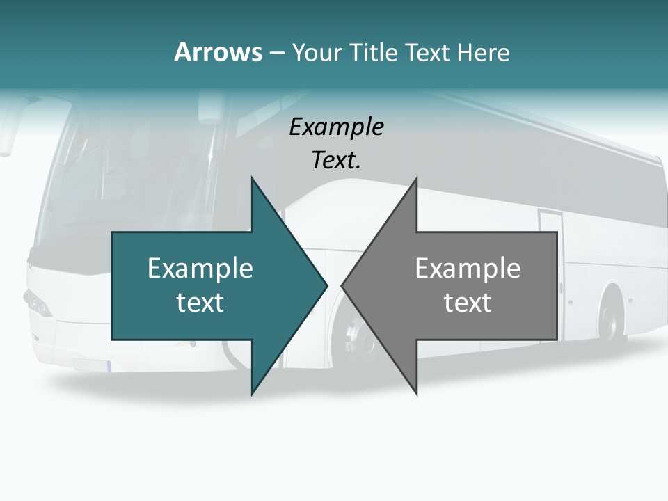 A Big Tour Bus Isolated On White PowerPoint Template