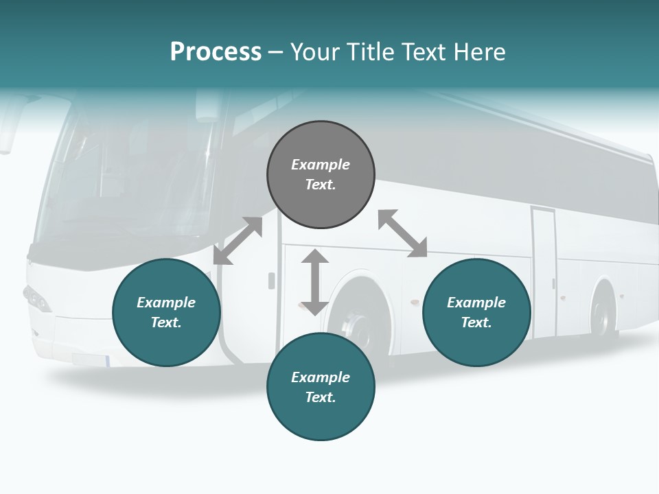 A Big Tour Bus Isolated On White PowerPoint Template